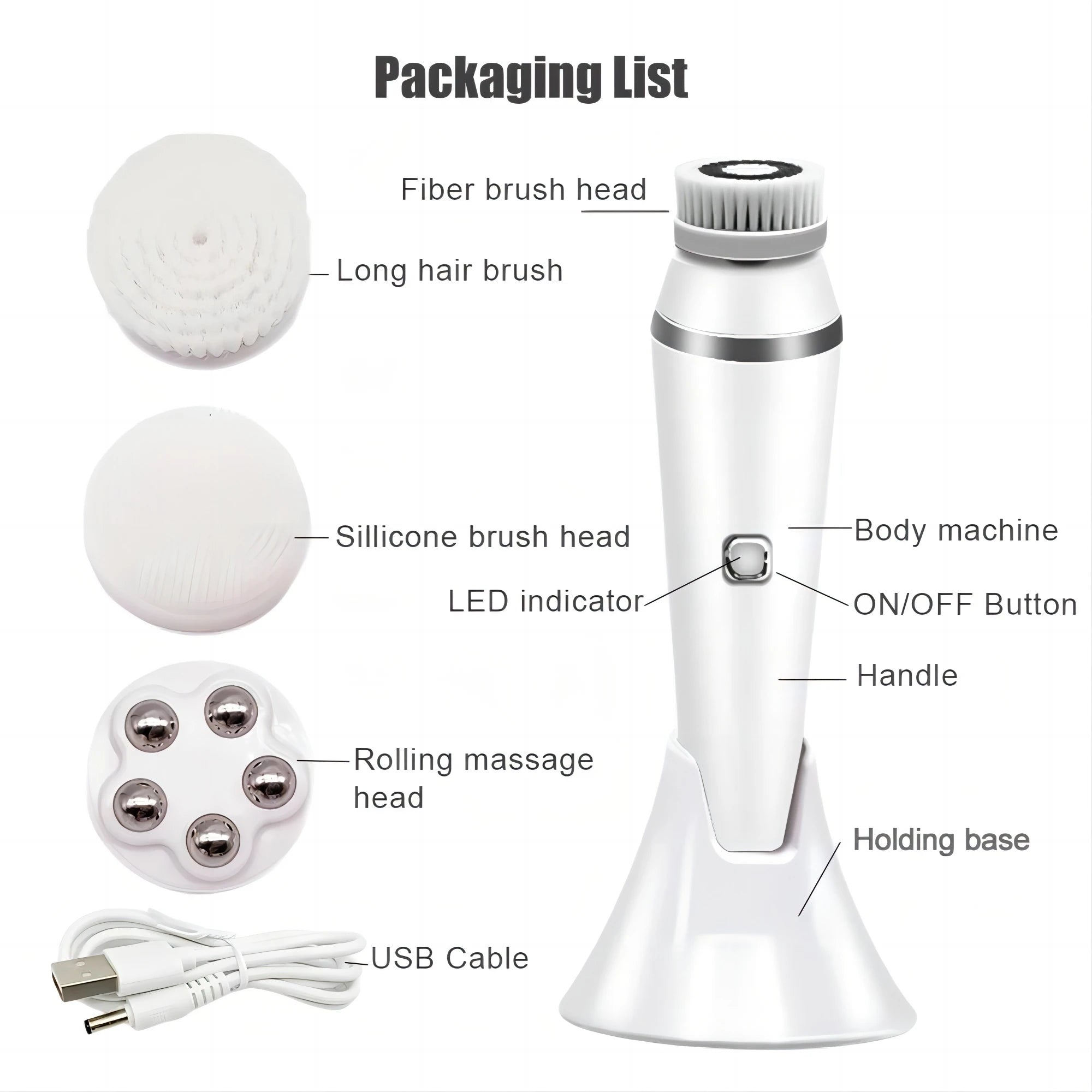 Electric Facial Cleansing Brush and Pore Cleaner for Daily Skincare Routine - 16