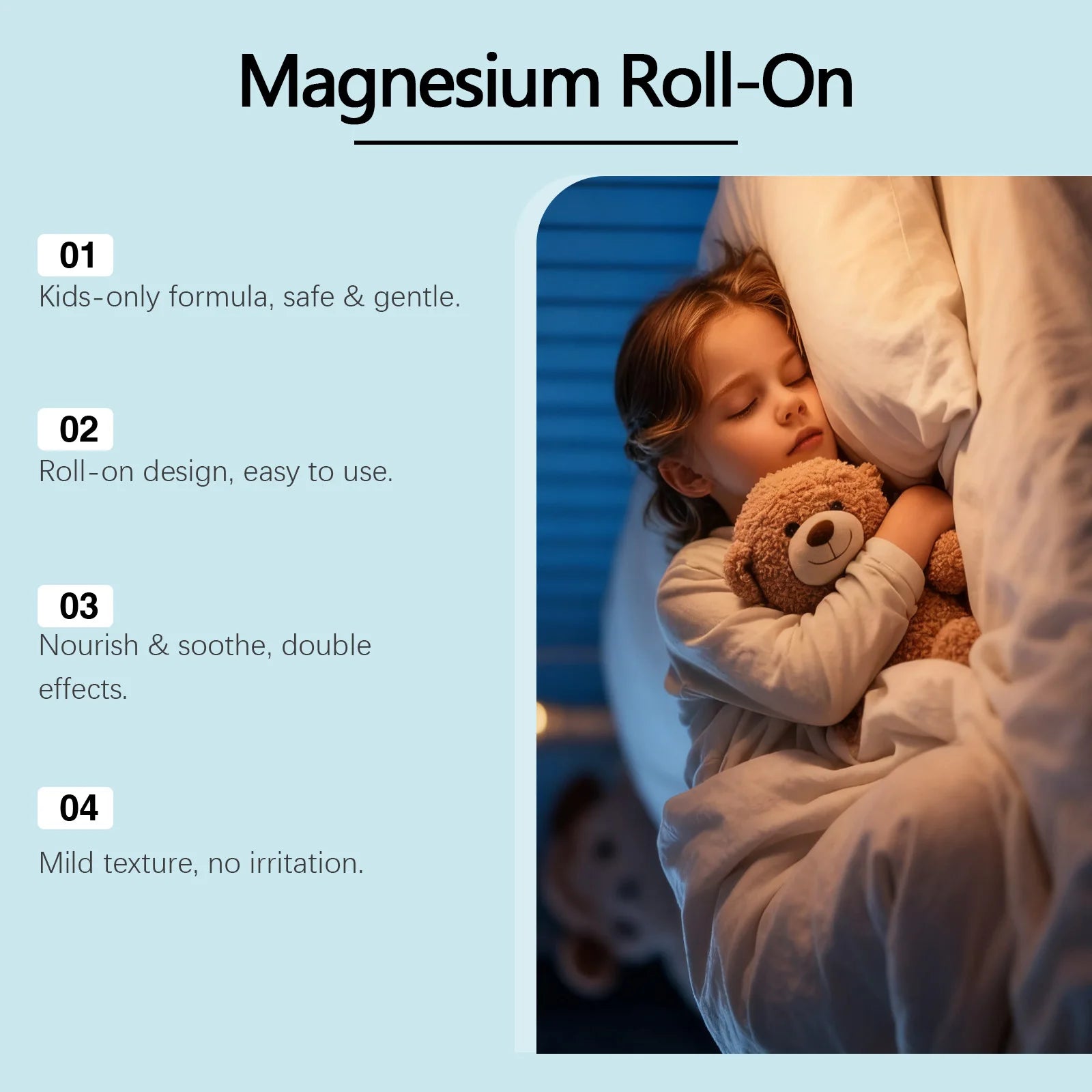 Magnesium Roll On and Sleep Calming Roller for Kids Bedtime Routine Body Relaxation - 10