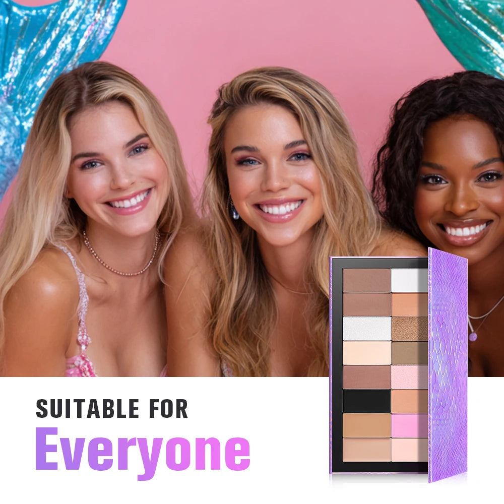 Magnetic Mermaid Makeup Palette and Eyeshadow Kit for Professional Artists and Daily Use - 3