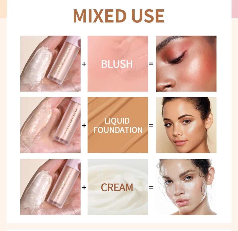 Liquid Highlighter and Shimmer Makeup Luminizer for Radiant Glow and Beauty
