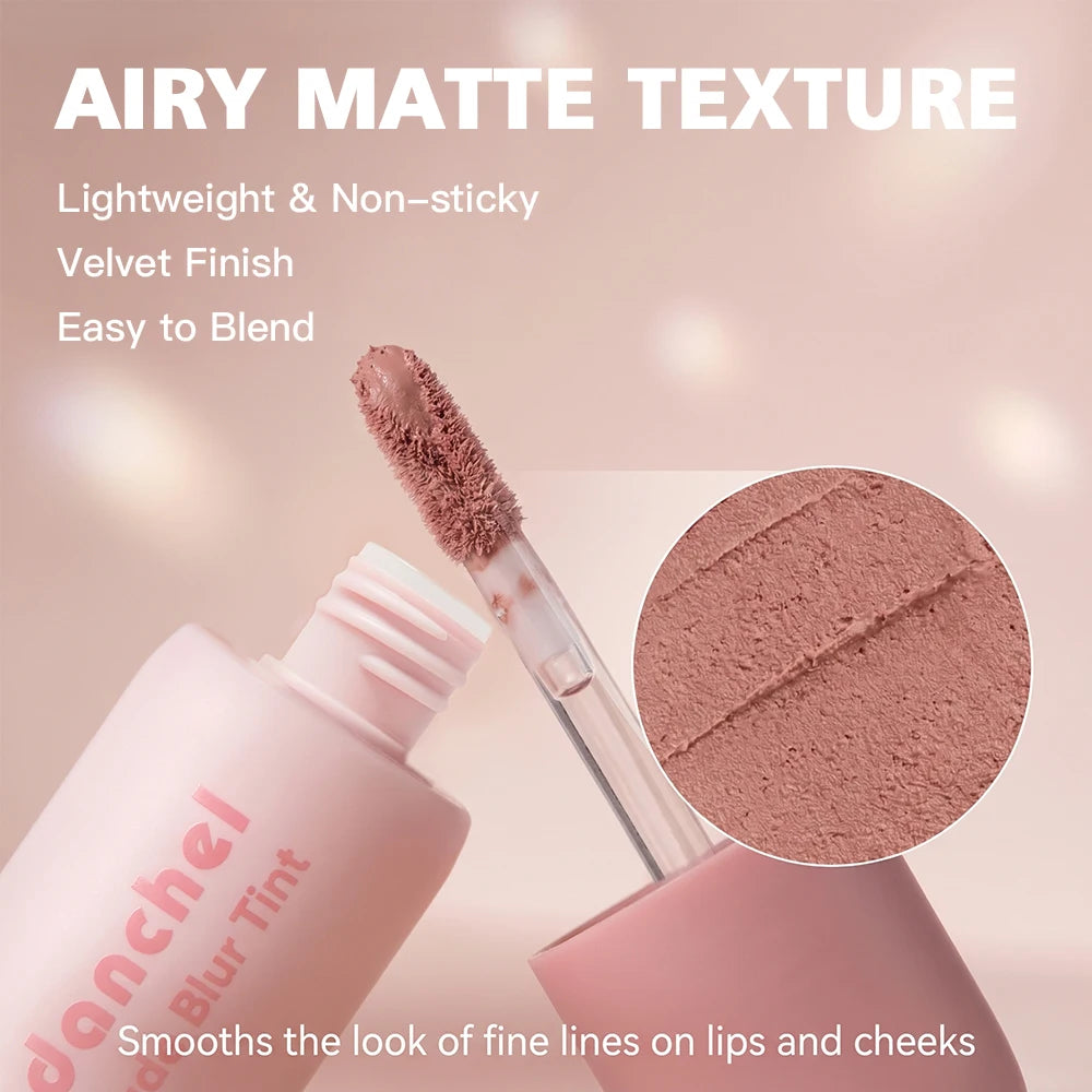 Nude Blurring Lip Tint and Velvet Cheek Blush for a natural everyday look