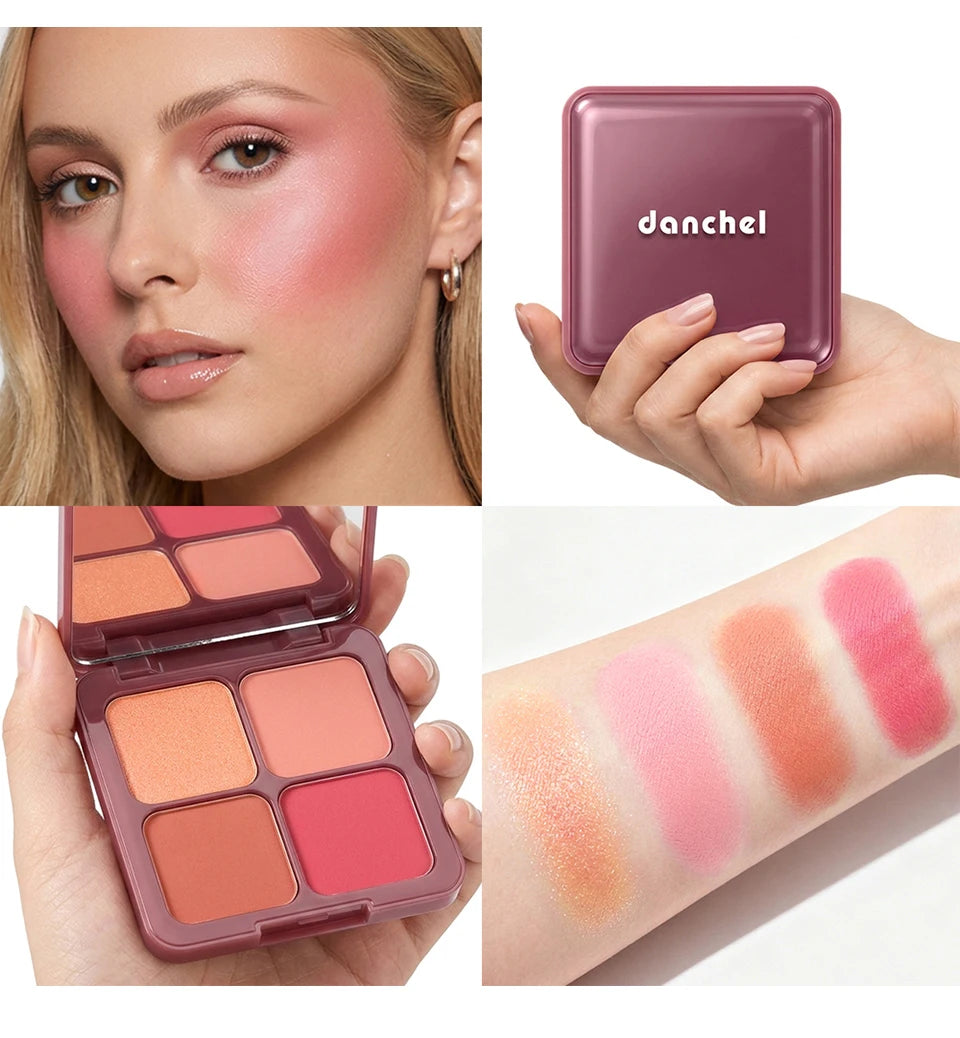 Blur Filter Blush Palette and Cheek Makeup Kit for a Natural Flushed Look - 17
