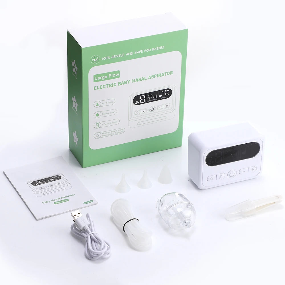 Electric Baby Nasal Aspirator and Nose Sucker for Congested Newborns - 9