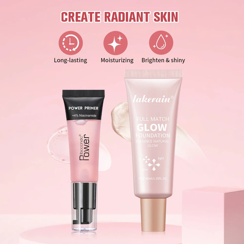 Power Primer and Glow Foundation for creating a smooth radiant makeup base - 3