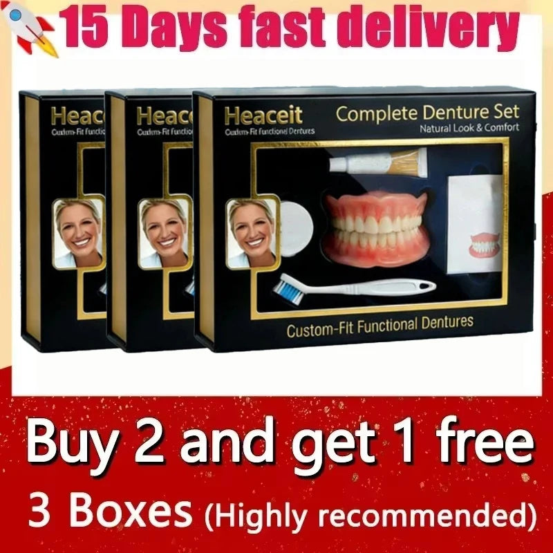 Silicone Full Denture Set and Fake Teeth Alternative for Daily Natural Oral Comfort - 7