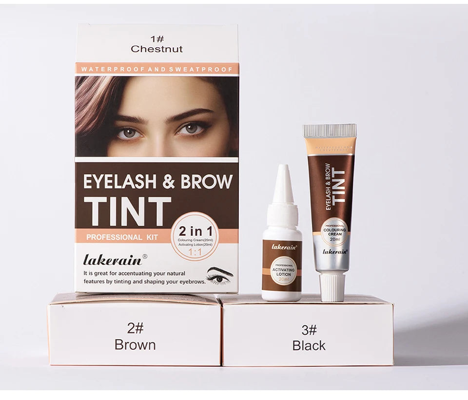 Eyelash and Brow Tint Kit for Natural Looking Definition and Long Lasting Color