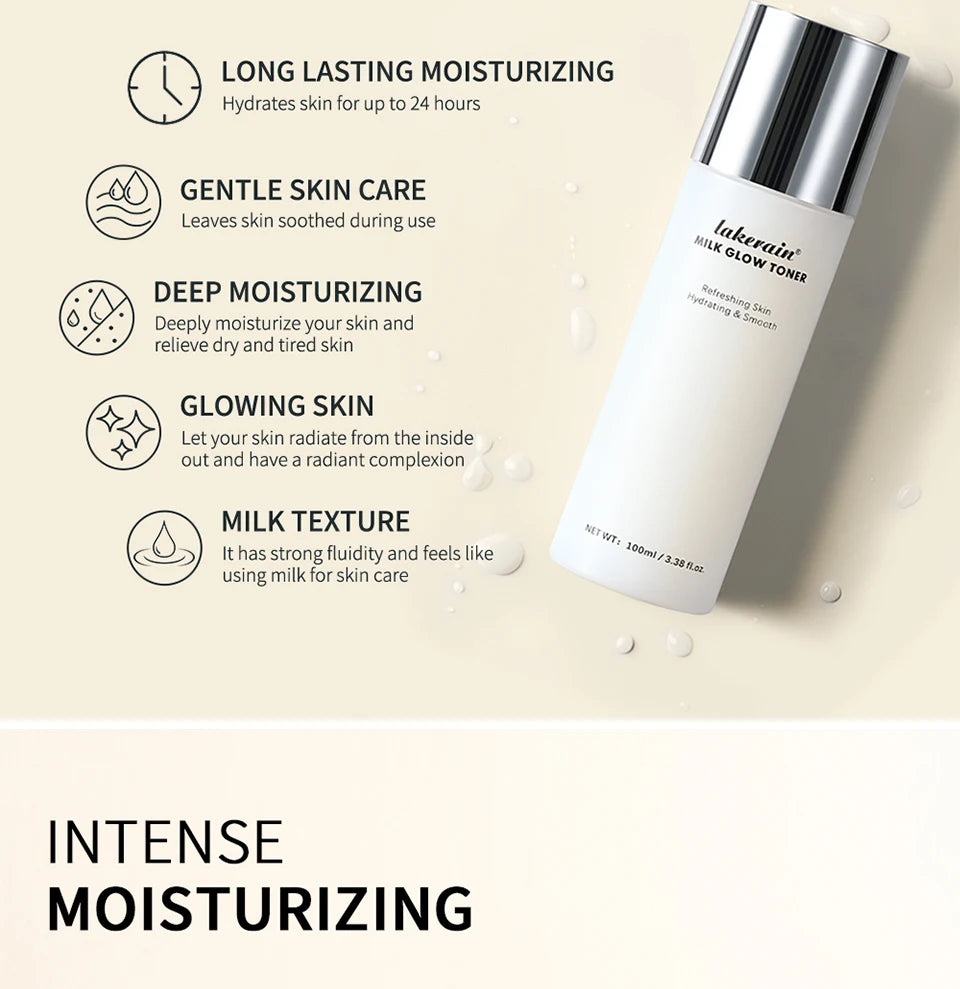 Milk Glow Toner and Hydrating Face Essence for Daily Skin Brightening Routine