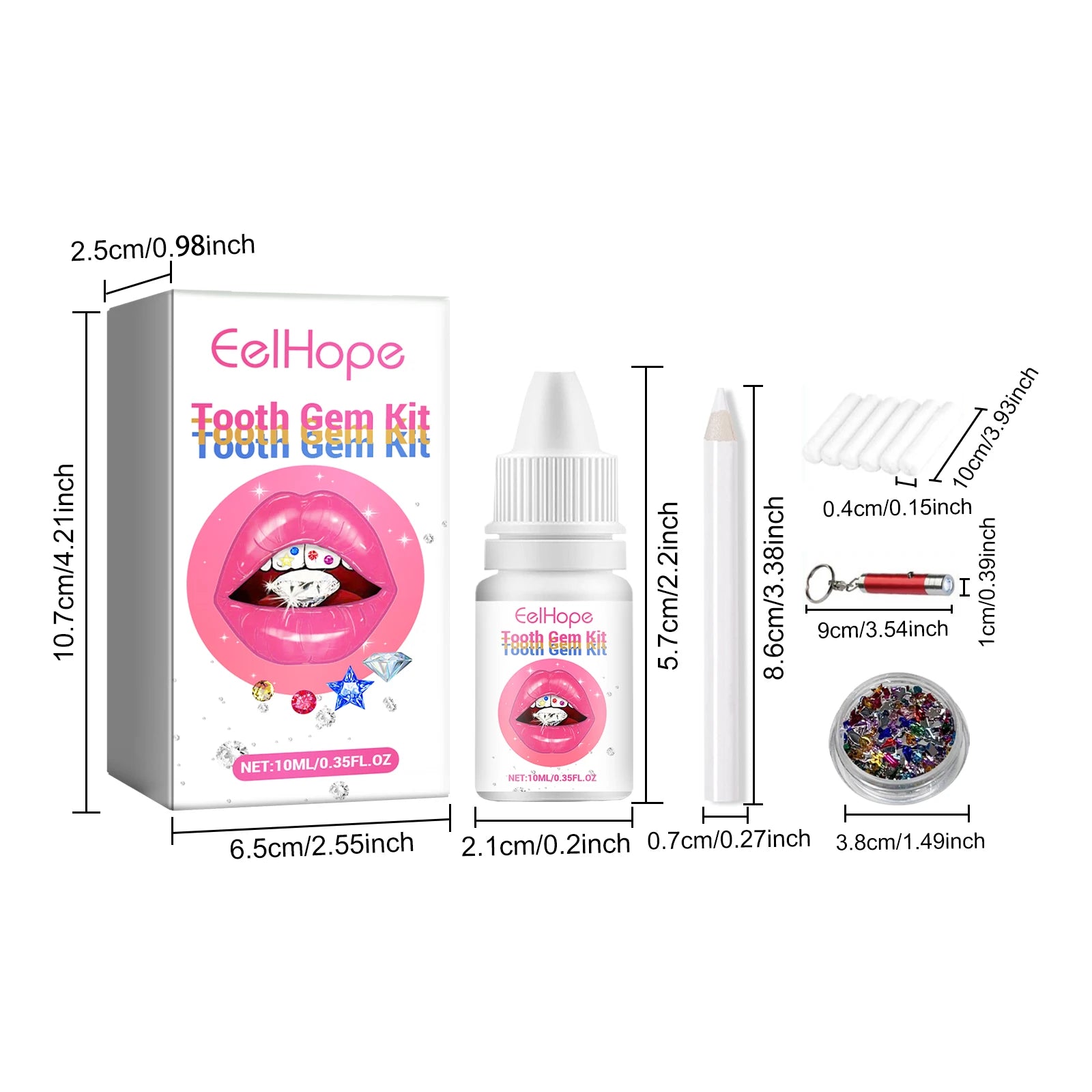 Tooth Gems Kit and Crystal Dental Jewelry for Stylish Teeth Decoration at Home - 8