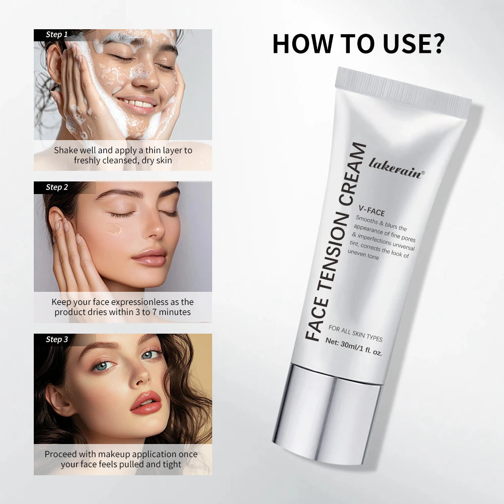 Face Tension Cream and Pore Blurring Primer for Flawless Makeup Application