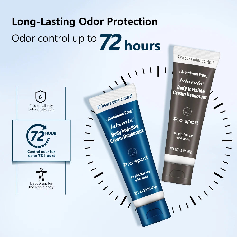 Body Deodorant Cream and Antiperspirant Lotion for Men Daily Freshness