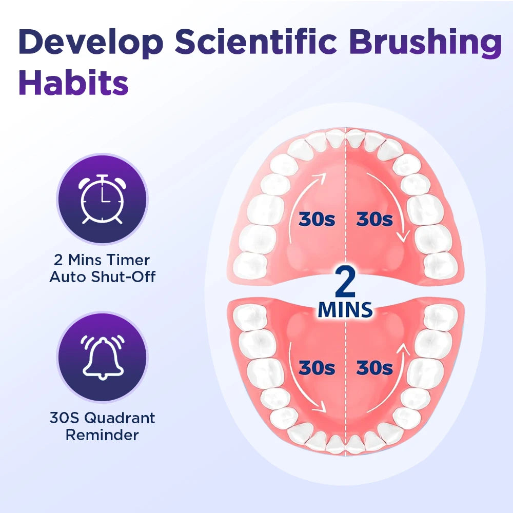 Rotating Electric Toothbrush and Rechargeable Oral Care Device for Adults