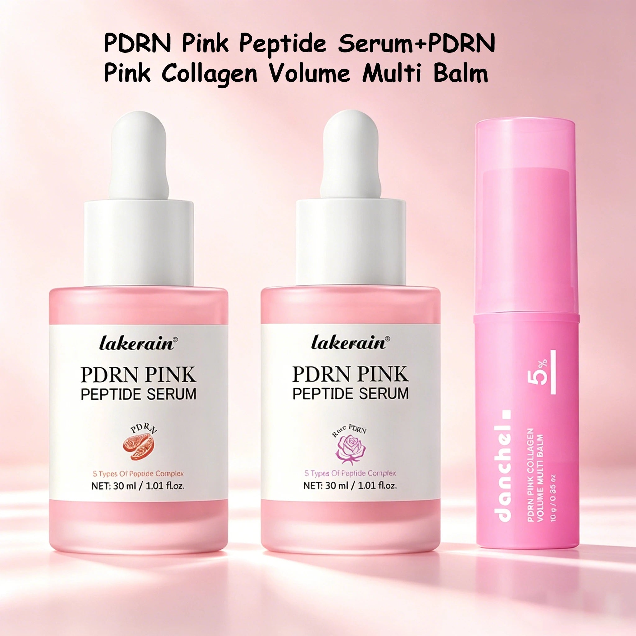 Salmon PDRN Peptide Serum and Collagen Volume Balm for Radiant Skin Care Routine - 1