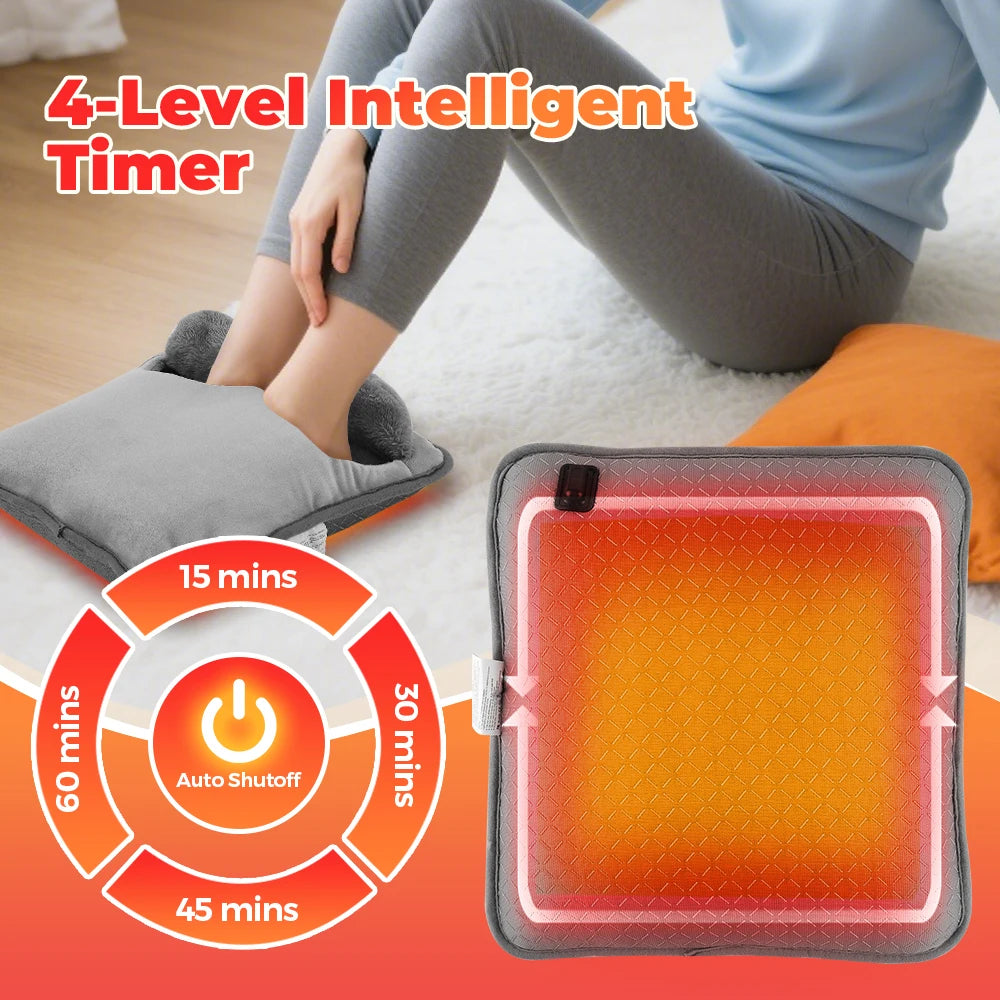 USB Foot Warmer and Electric Heating Pad for Cold Feet at Home or Office - 9