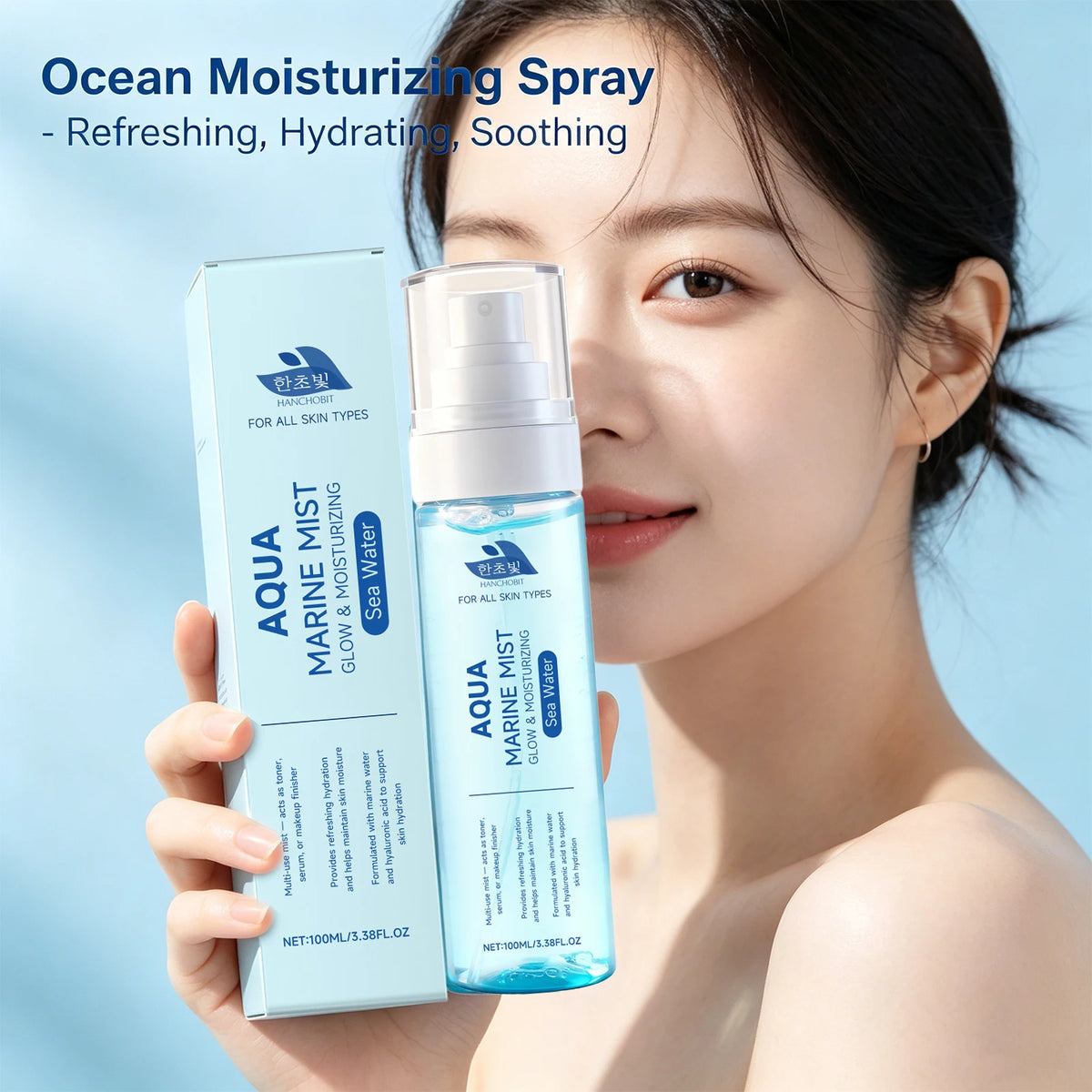 Sea Water Hydrating Mist and Moisturizing Face Spray for Daily Skin Refreshing
