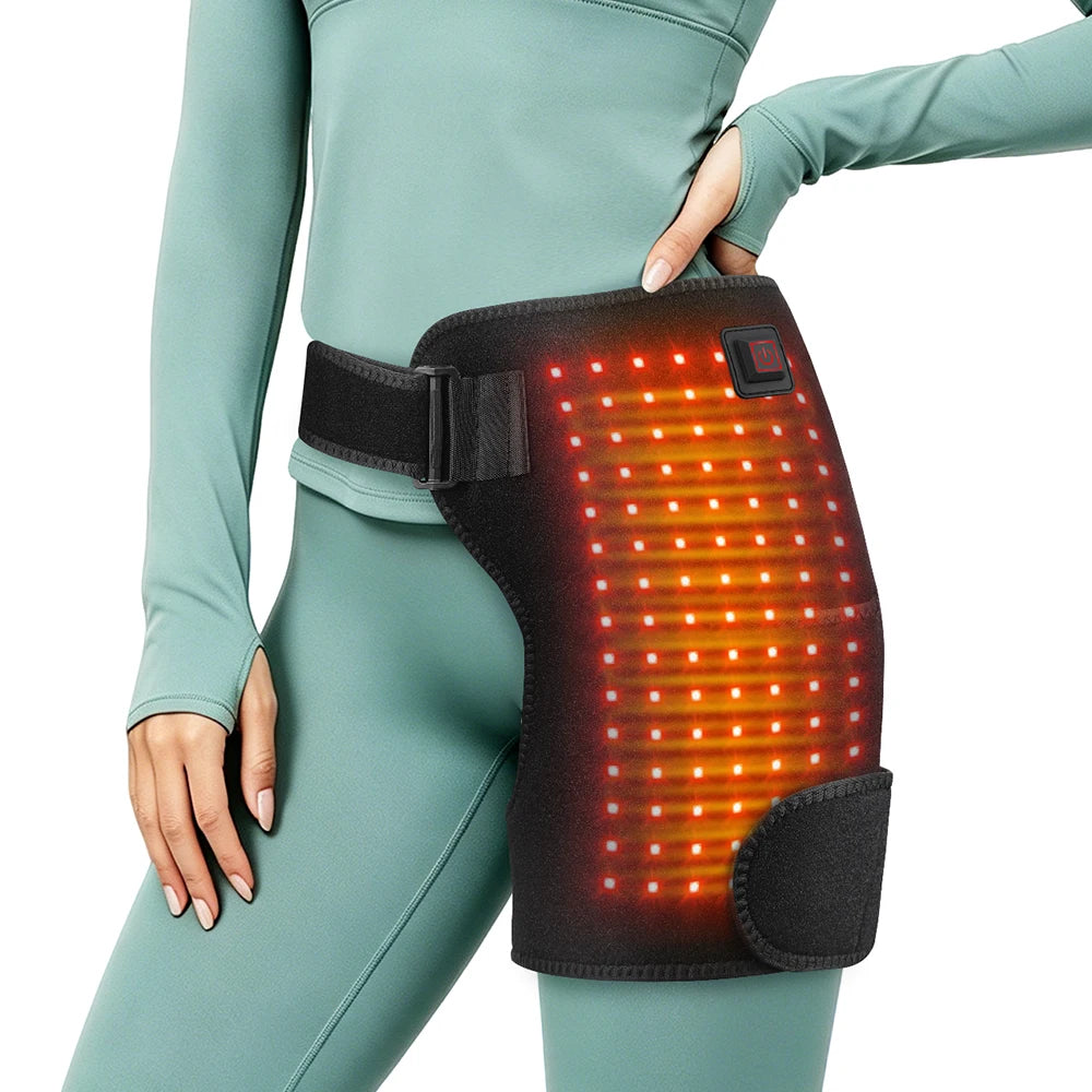 Red Light Hip Support Brace and Heating Pad for Daily Recovery and Comfort