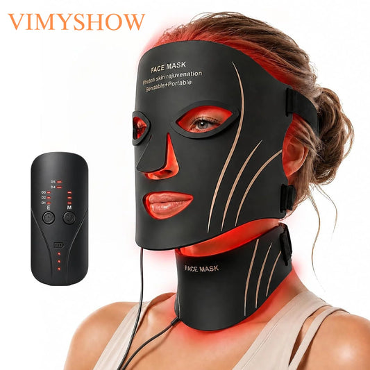Flexible LED Face Mask and Photon Light Therapy Device for Daily Skin Care