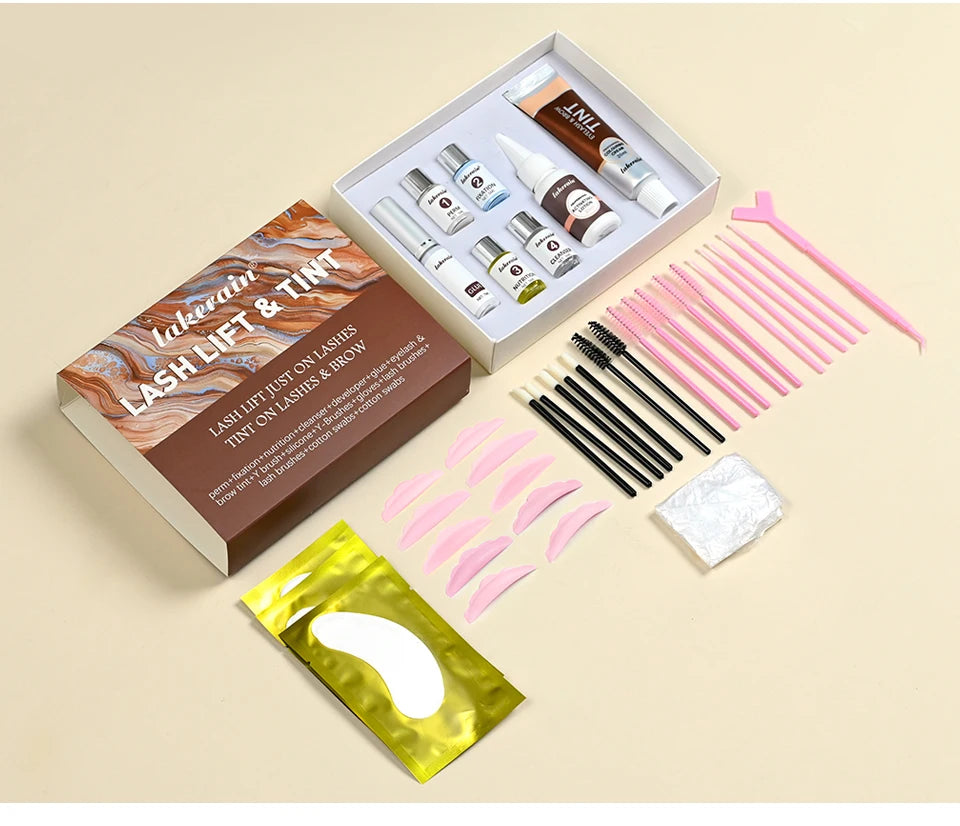 Eyelash Perm and Tint Kit or Lash Lifting Set for Professional Home Beauty