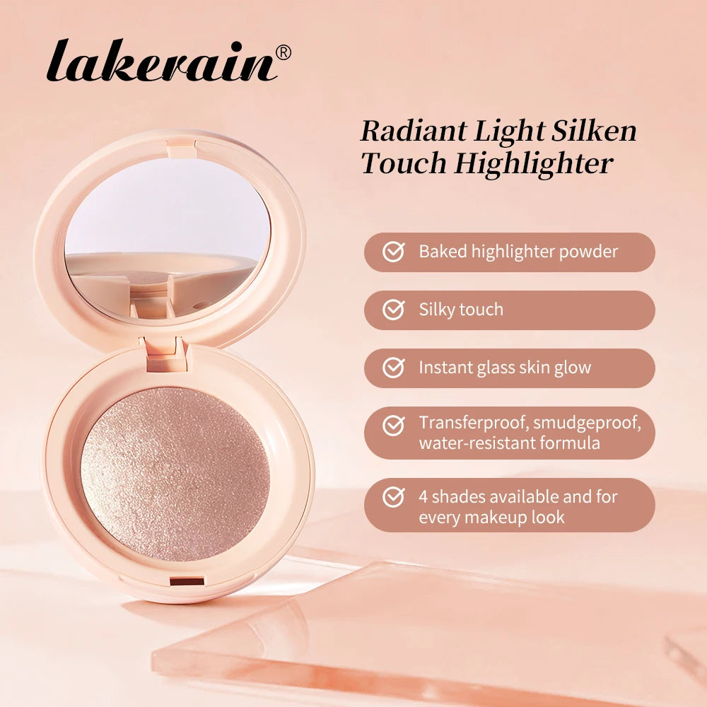 Shimmer Highlighter Powder and Face Illuminator for Glowing Radiant Makeup