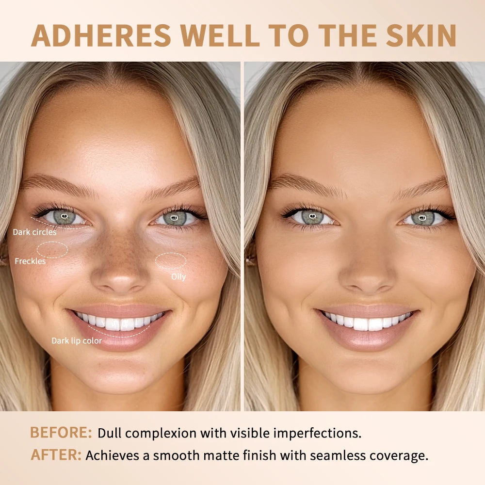 Matte Foundation Stick and Cream Concealer for a Flawless Daily Makeup Look - 4