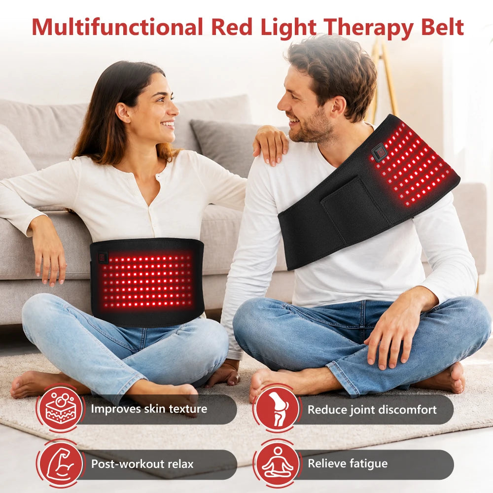 Red Light Waist Belt and Heating Pad for Muscle Relief at Home or the Office - 12