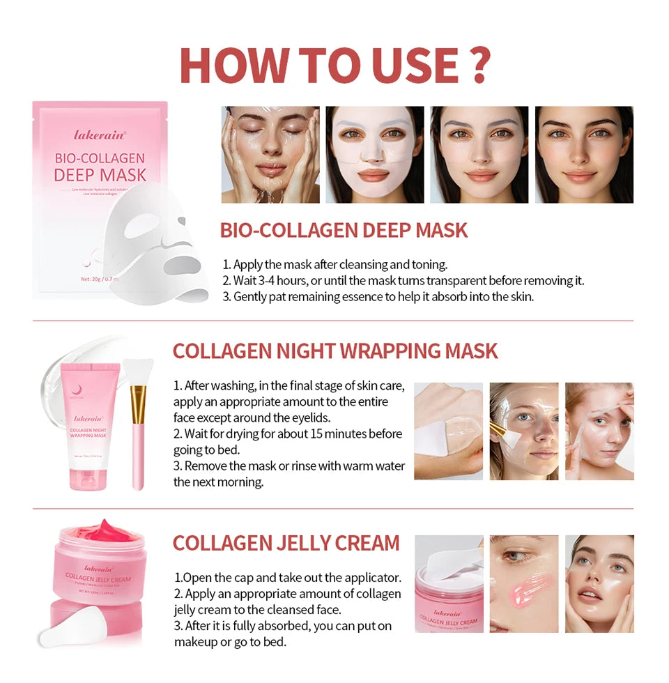 Collagen Skincare Set and Facial Moisturizer for Daily Deep Hydration Routine - 15
