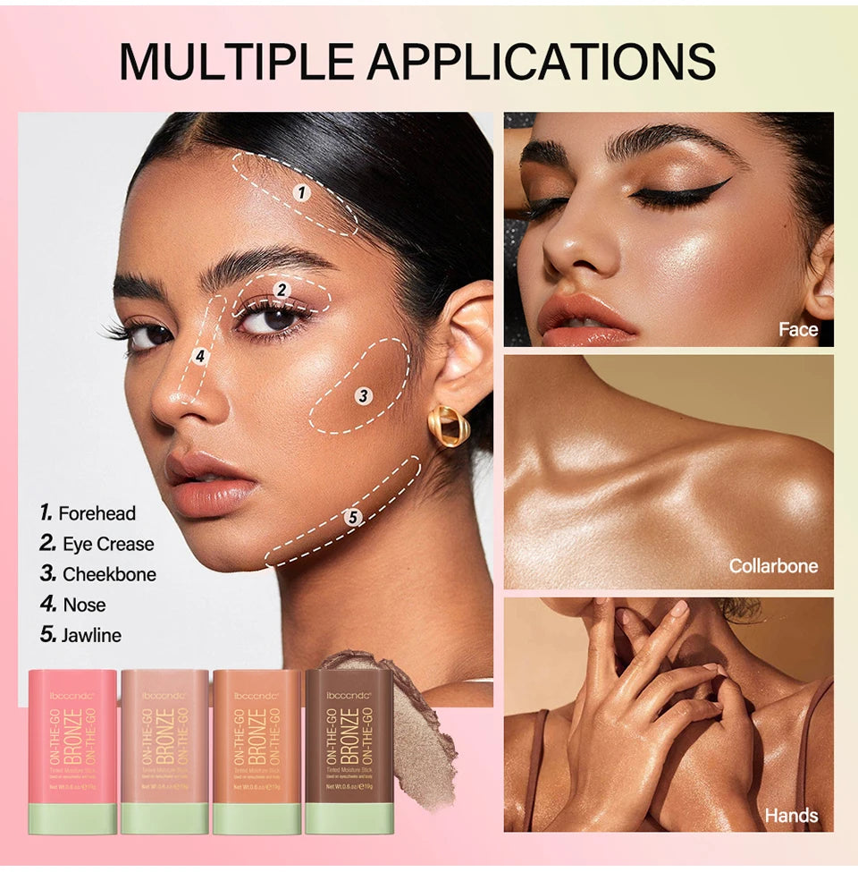 Contour Bronzer Stick and Face Sculpting Makeup for Daily Glowing Complexion