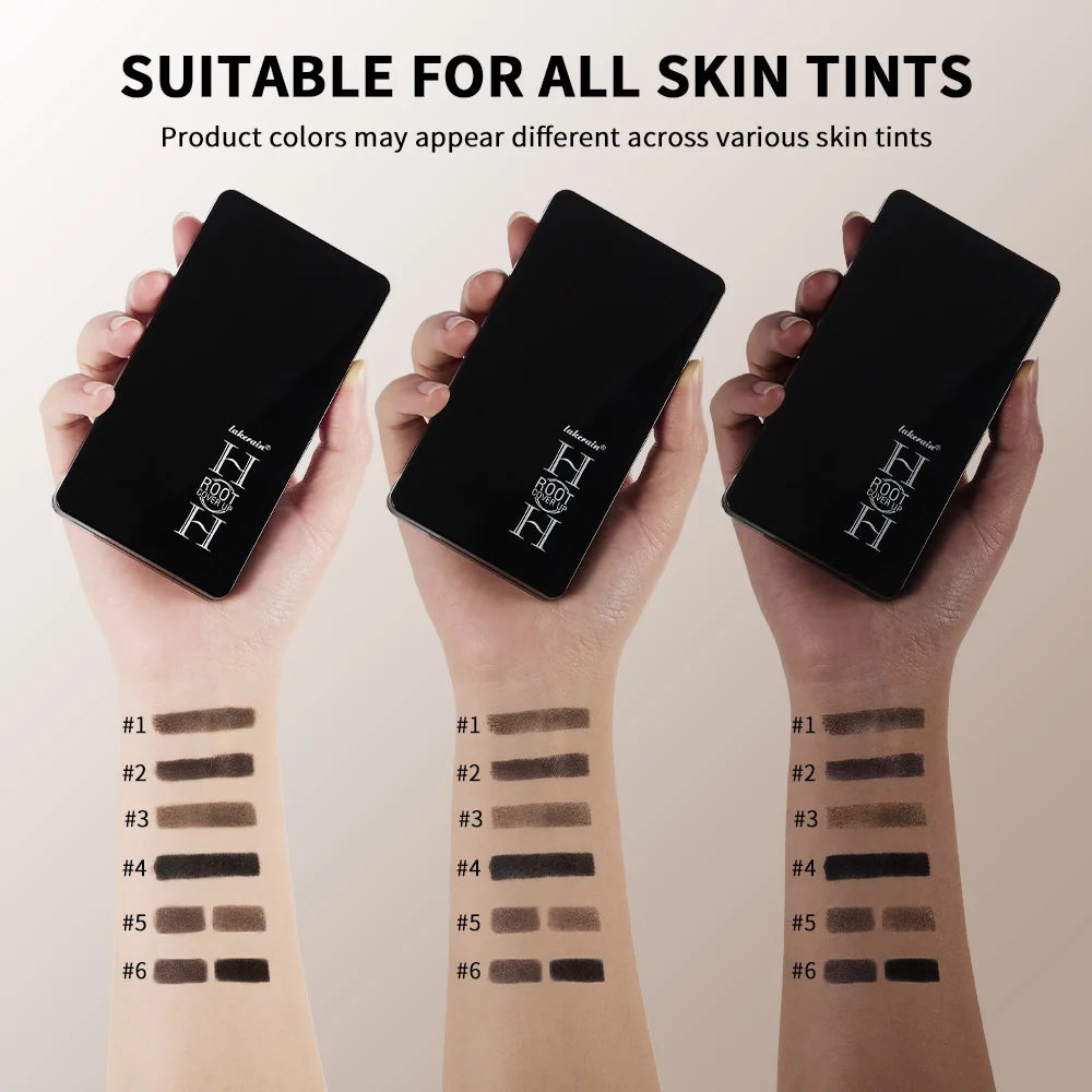 Hair Root Cover Up Powder and Hairline Shadow Palette for Seamless Grey Coverage
