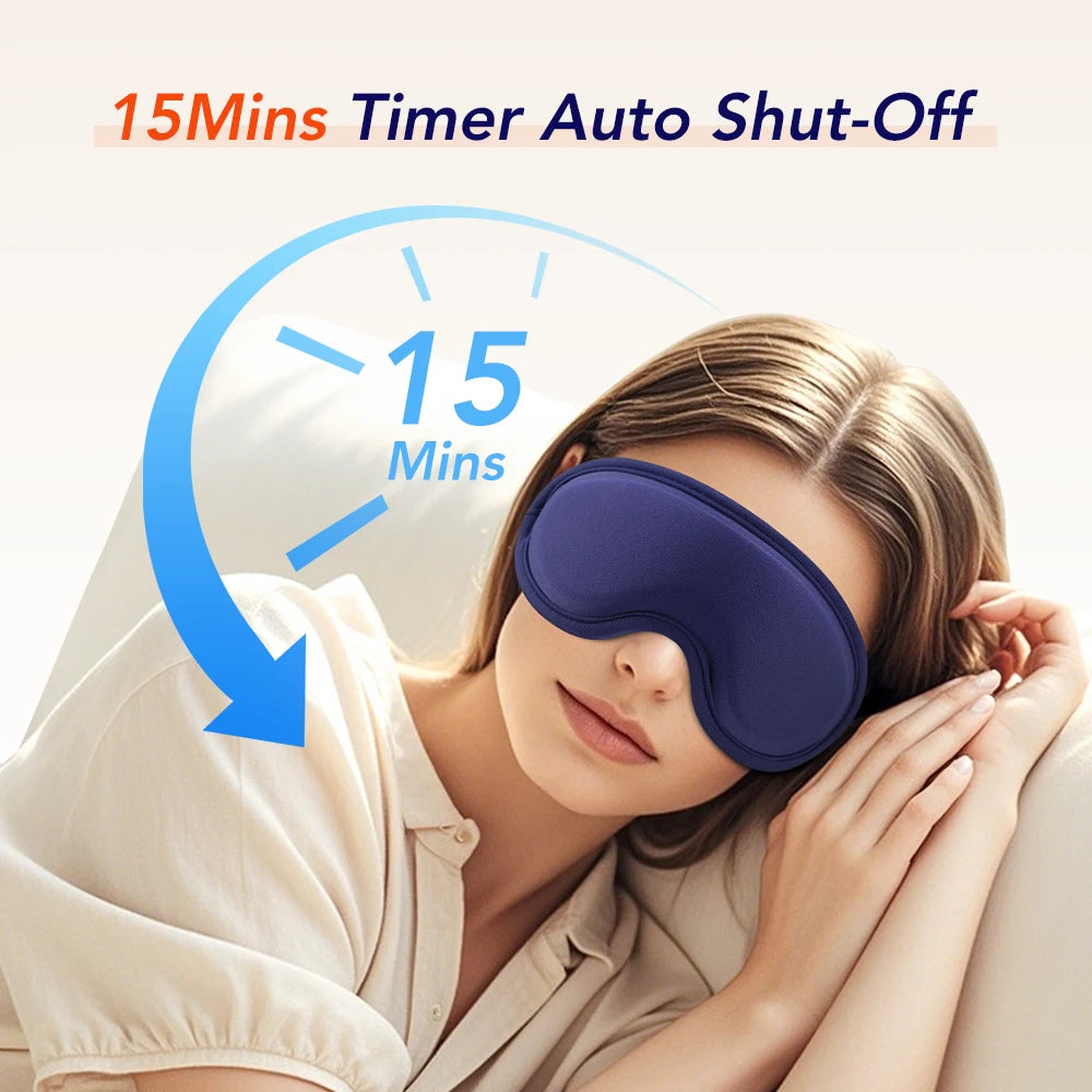 Electric Eye Massager and Heated Sleep Mask for Deep Relaxation and Travel