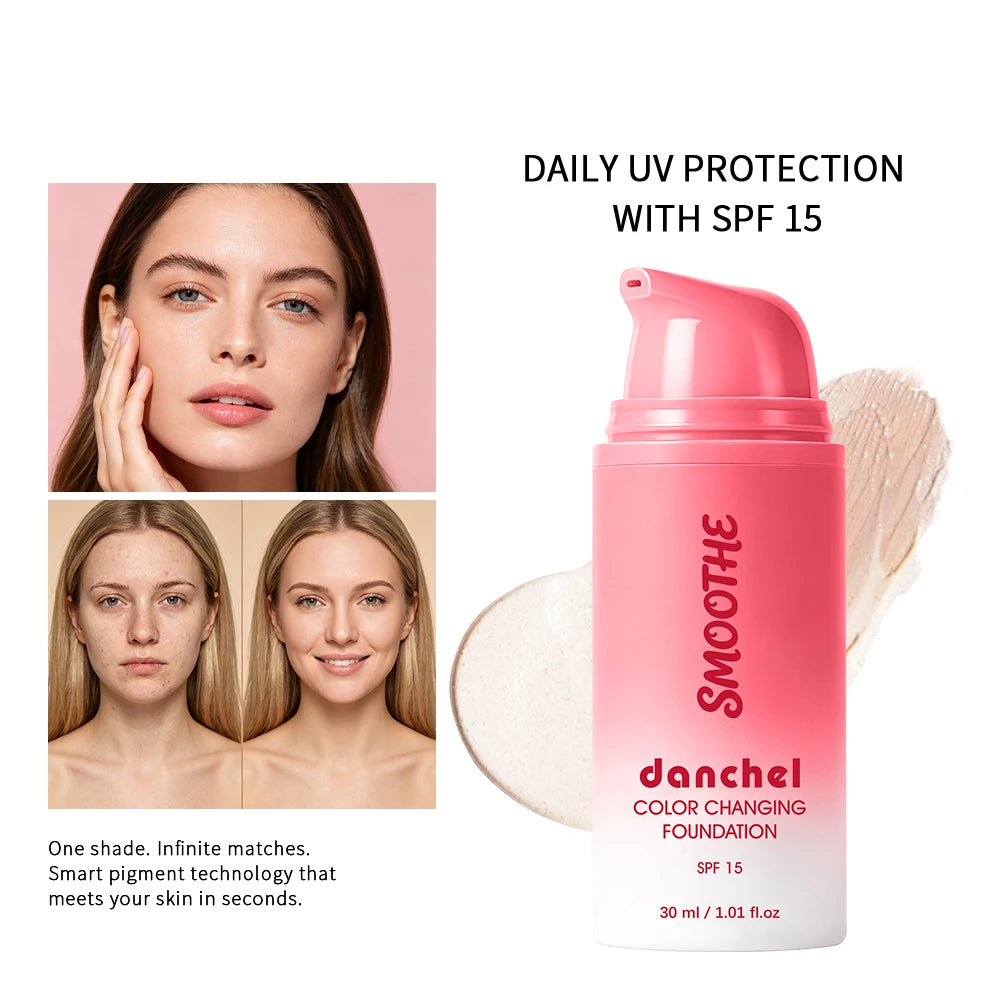 Color Changing Foundation and Face Concealer for Daily Makeup and Sun Protection