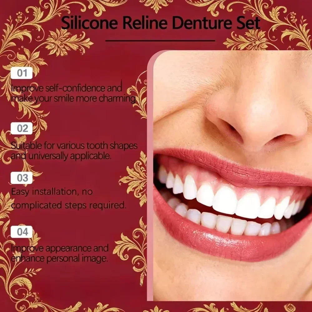 Full Mouth Silicone Dentures and False Teeth Set for Adults Seeking Comfort - 12