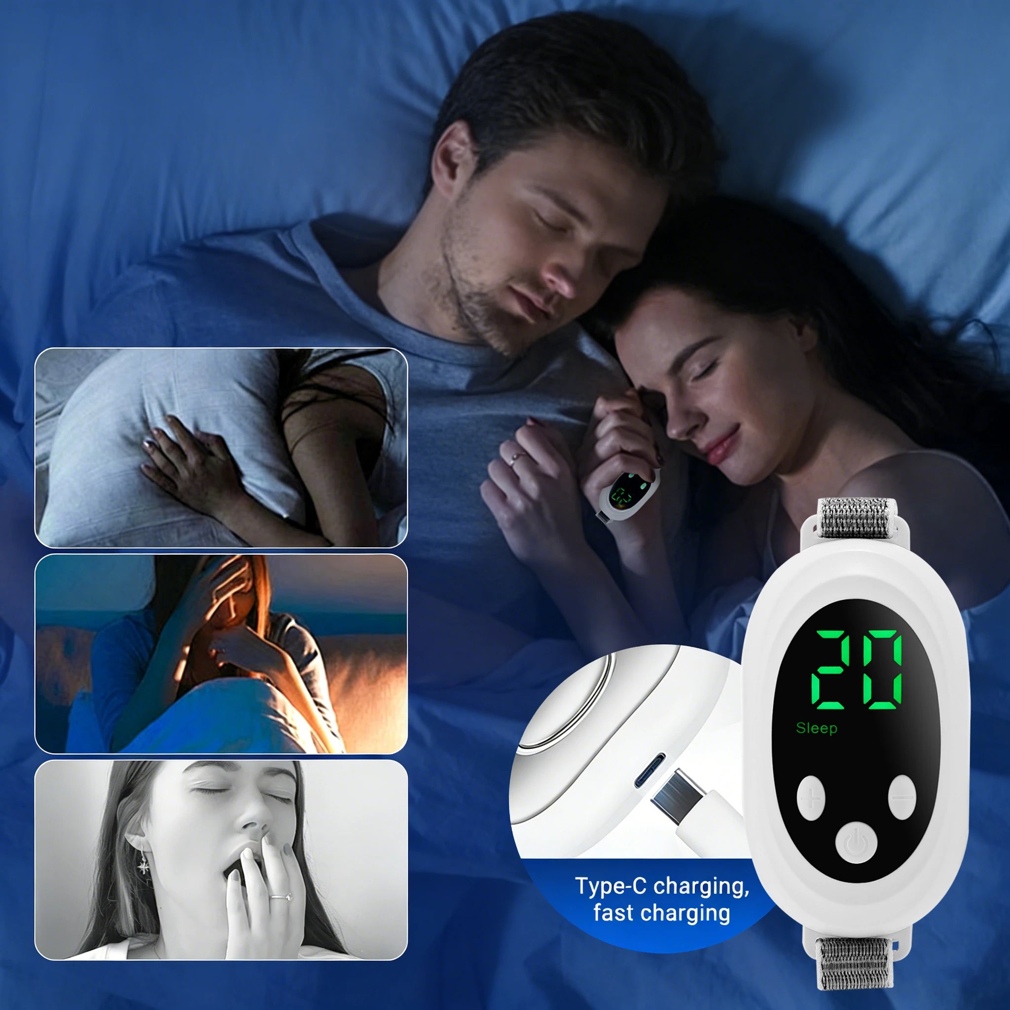 Handheld Sleep Aid Device and Microcurrent Palm Massager for Insomnia and Stress - 8