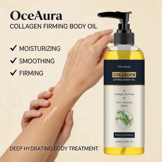 Collagen Lifting Body Oil and Firming Moisturizer for Dry Skin and Body Care