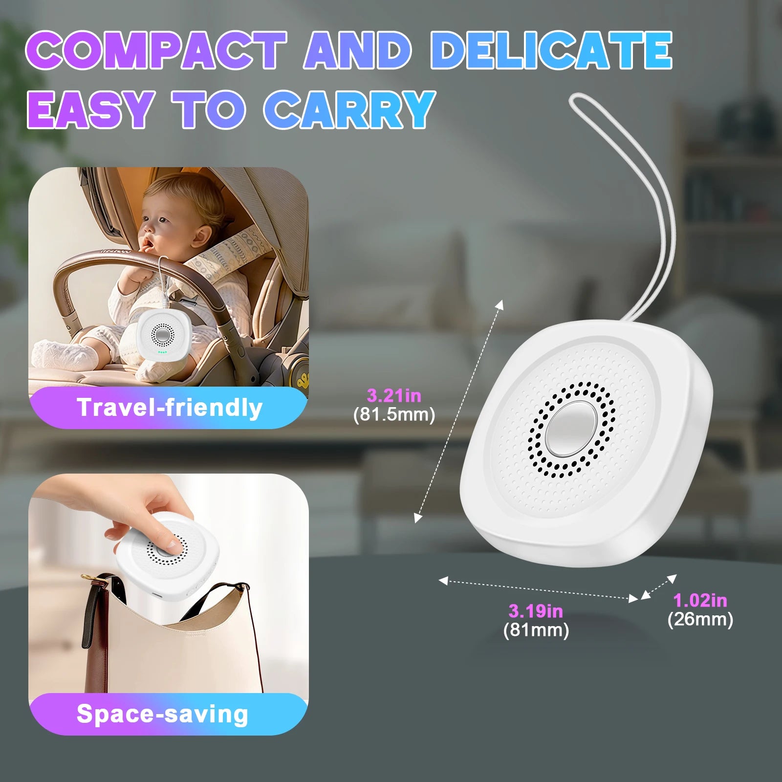 Portable Sleep Aid Device and White Noise Sound Machine for Babies and Adults - 15