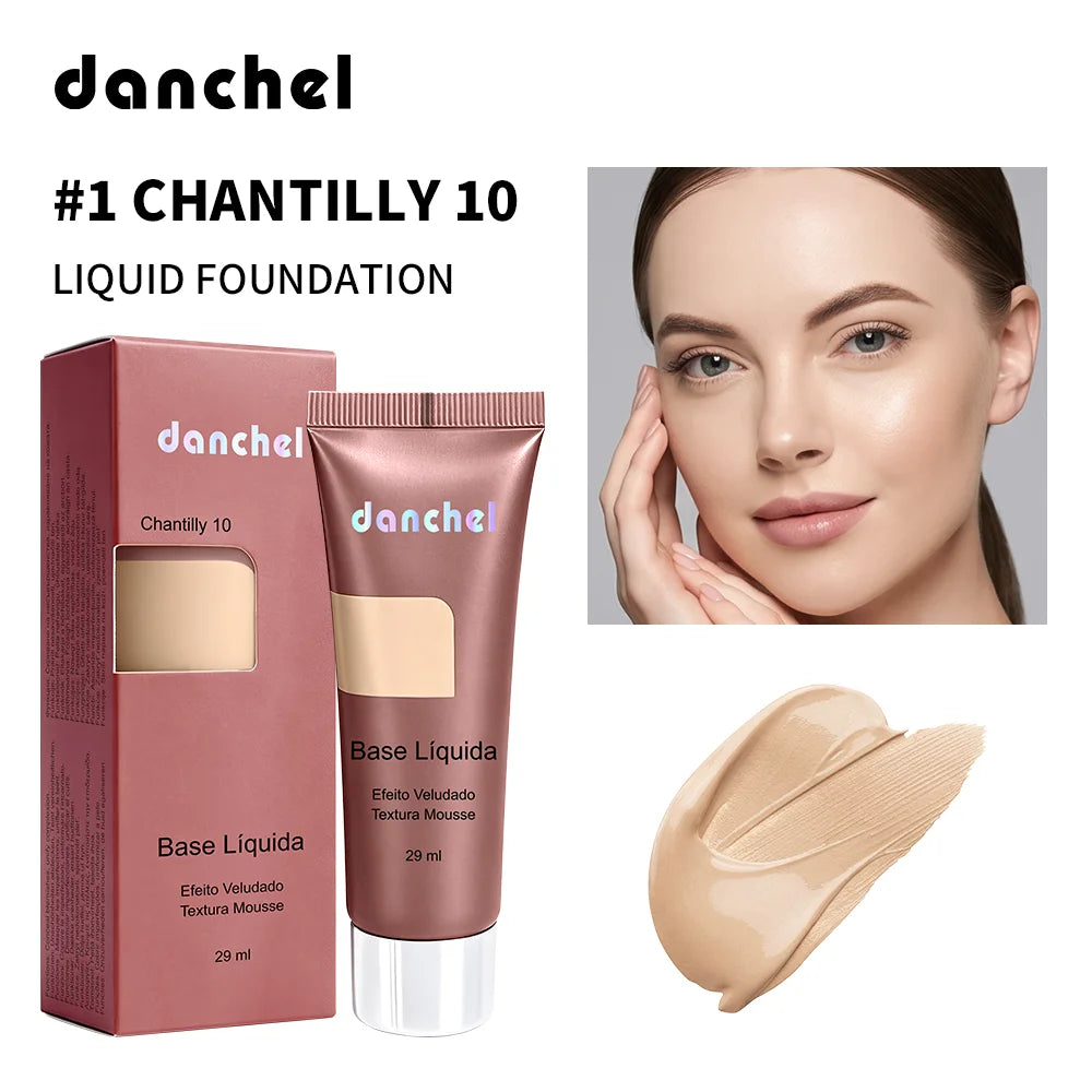 Liquid Foundation and Velvet Matte Makeup Base for Flawless Daily Face Coverage - 24