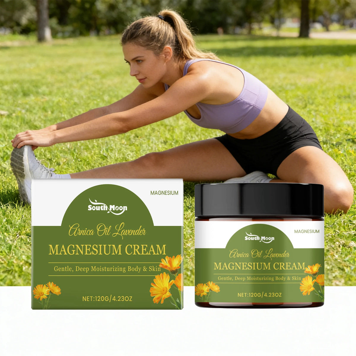Joint Moisturizing Magnesium Cream and Muscle Relief Balm for Active Body Recovery