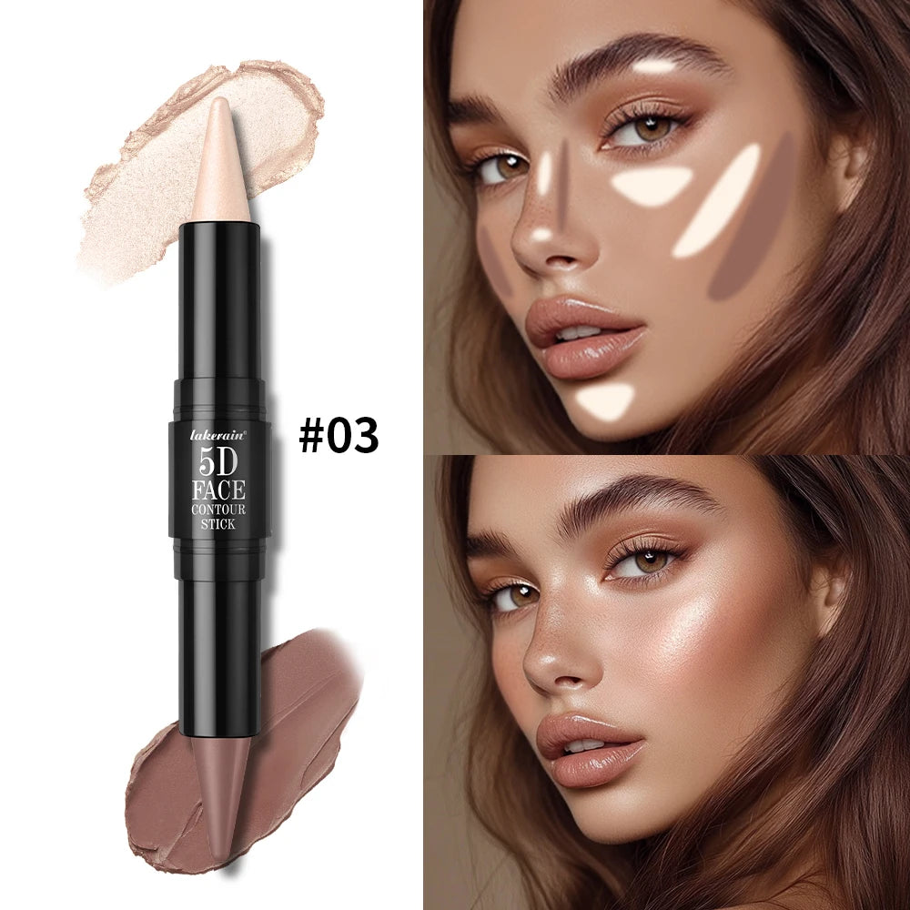 Dual Ended Contour Stick and Face Highlighter for Perfect Sculpted Makeup Looks - 20