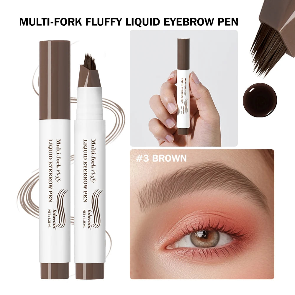 Liquid Eyebrow Pen and Fork Tip Tattoo Marker for Natural Long Lasting Daily Makeup - 24