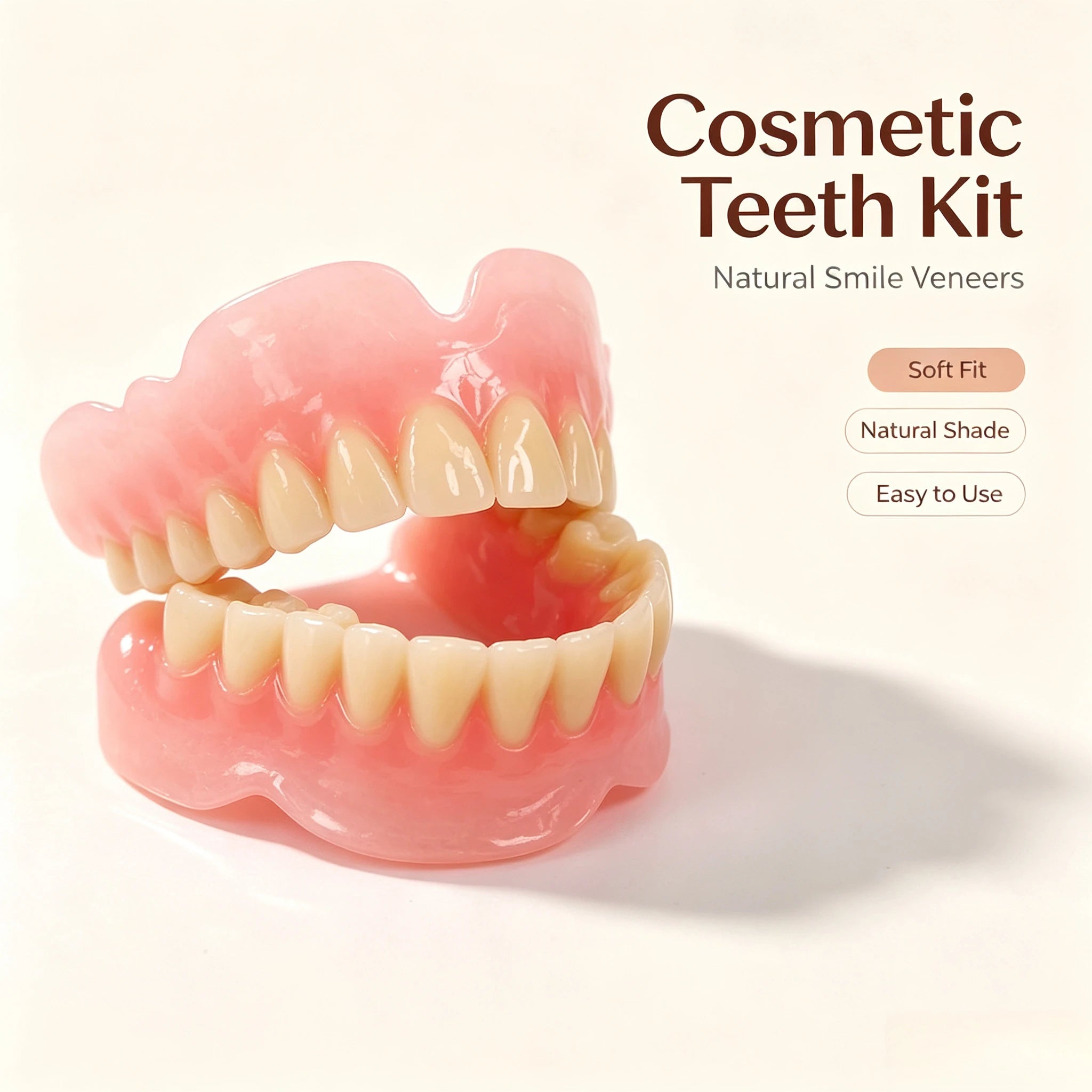 Silicone Full Mouth Dentures and Realistic Fake Teeth for Daily Smile Comfort - 1