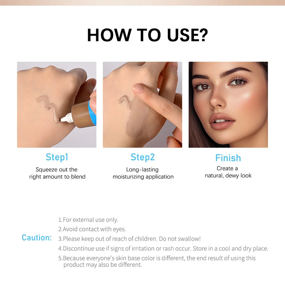 Hydrating Tinted Foundation and Moisturizing Concealer for Smooth Daily Makeup