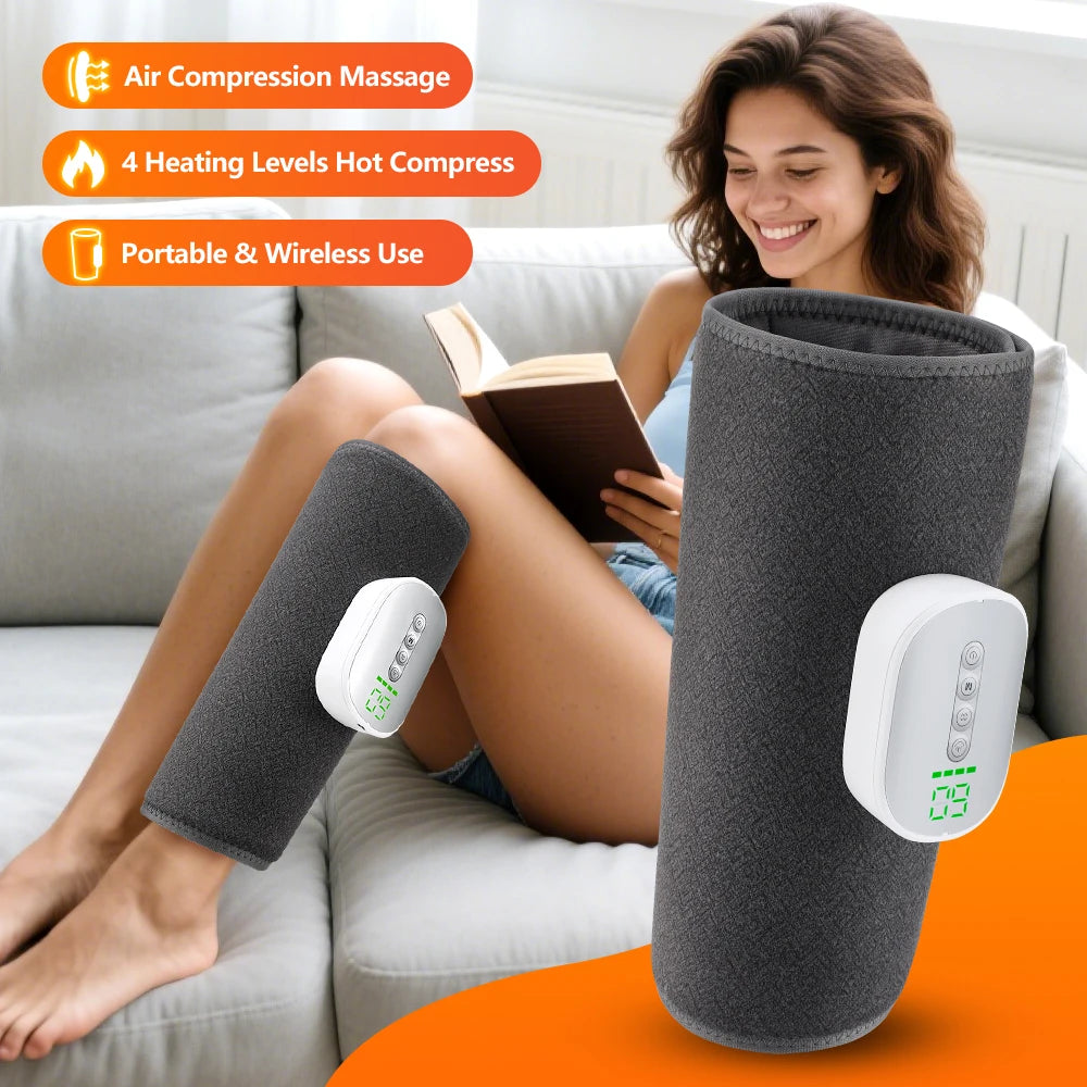 Heat Air Compression Calf Massager and Leg Recovery Wrap for Tired Muscles - 7