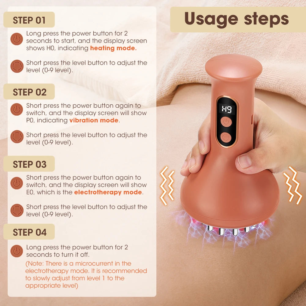 Electric Cupping Massager and Scraping Tool for Muscle Relaxation and Body Recovery - 27