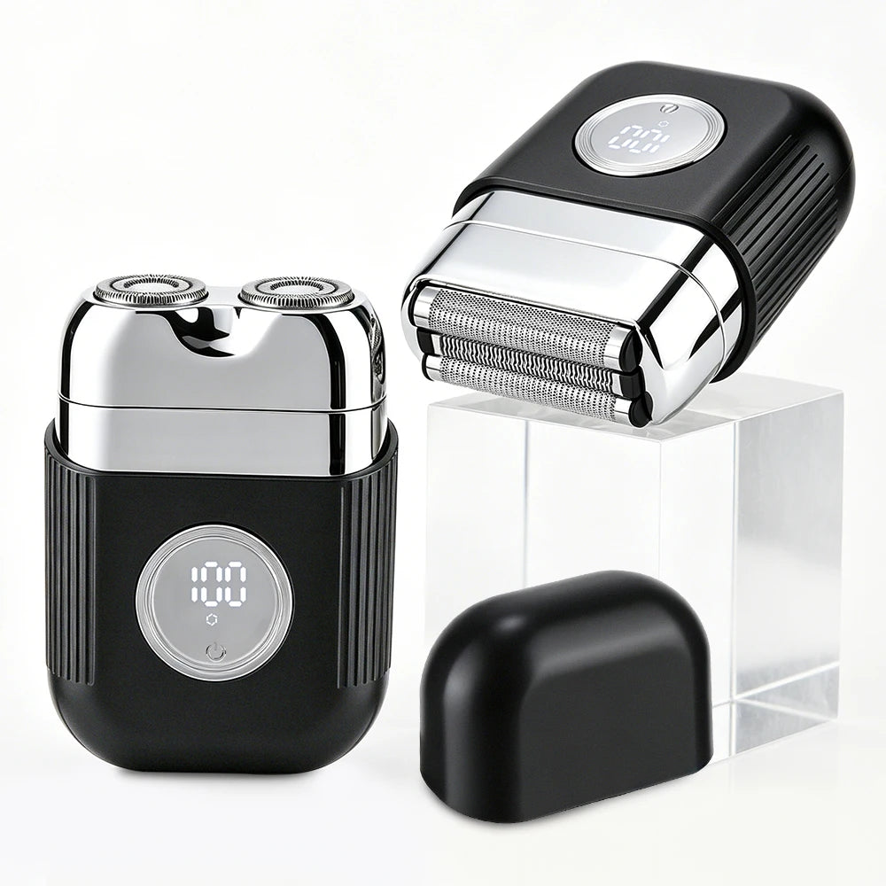 Electric Foil Shaver and Portable Beard Trimmer for Daily Grooming and Travel