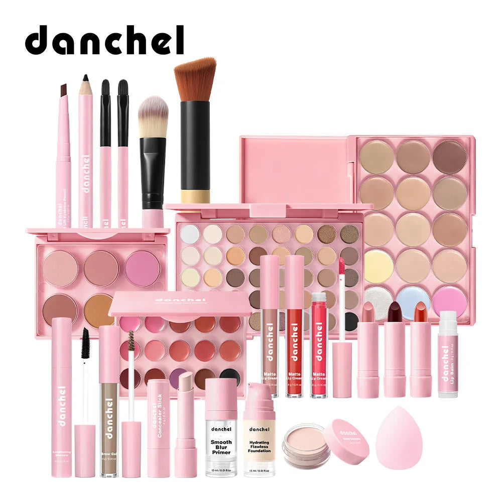 All in One Makeup Kit and Complete Cosmetic Set for Beginners and Travel - 1