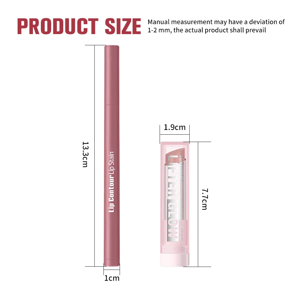 Lip Liner Pencil and Hydrating Balm Set for Defined Lips and Daily Makeup Routine - 6