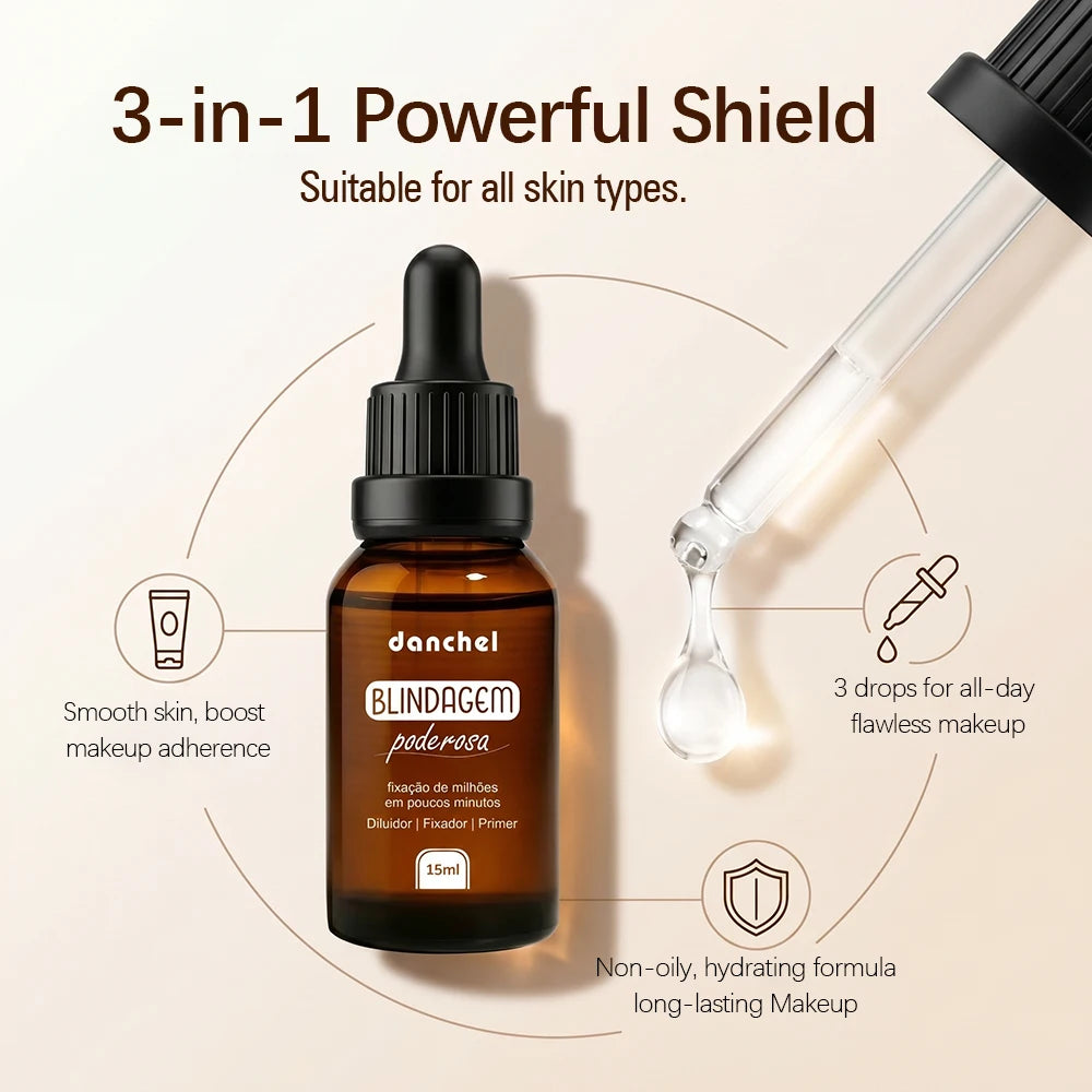 Makeup Primer and Face Fixer Serum for Long Lasting Waterproof Foundation Application - 3