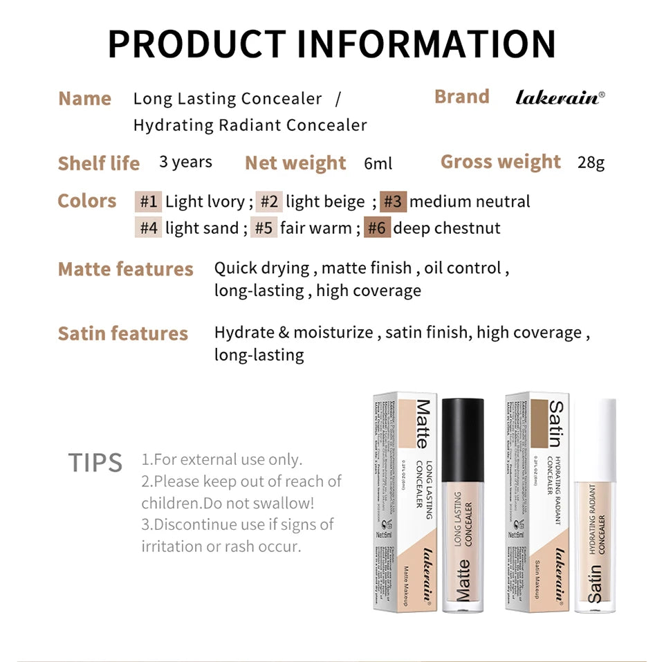 Liquid Concealer and Full Coverage Makeup for Flawless Daily Skin Perfection - 15
