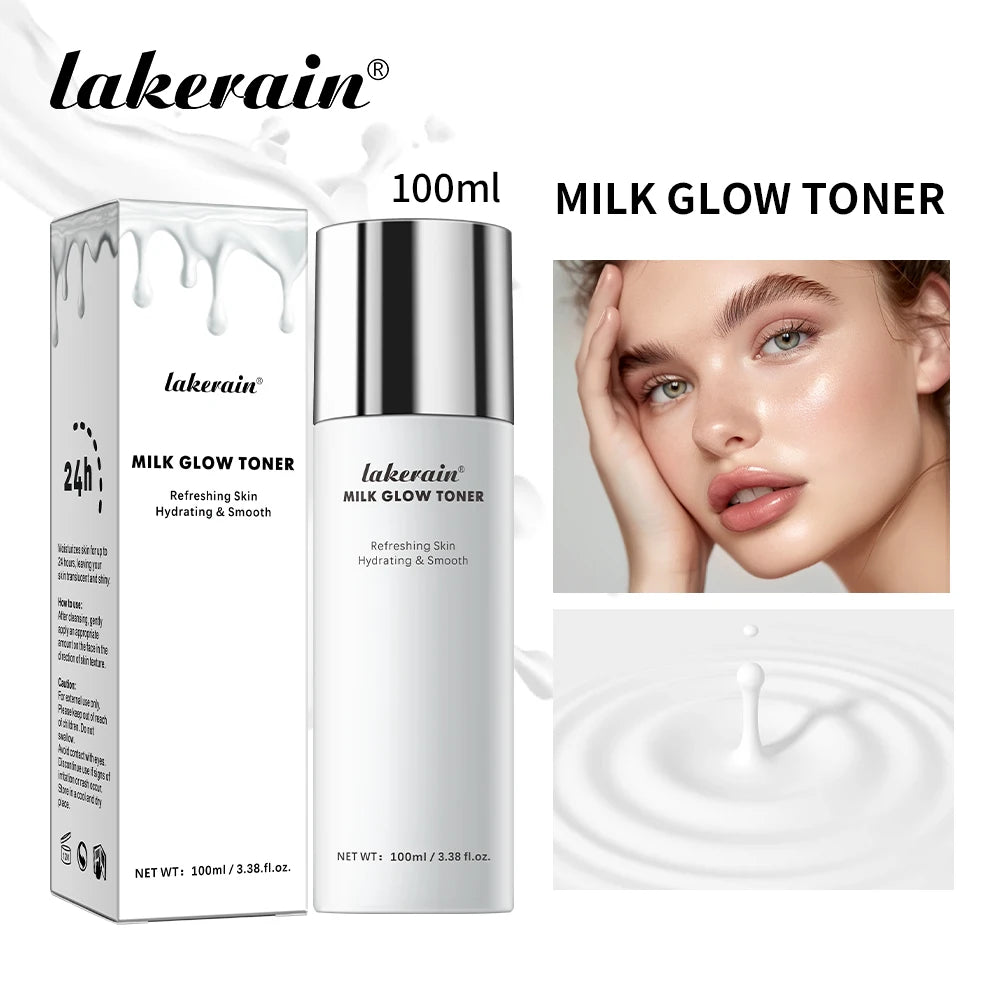 Milk Glow Toner and Brightening Facial Skin Care for Hydrating Dull Tired Skin