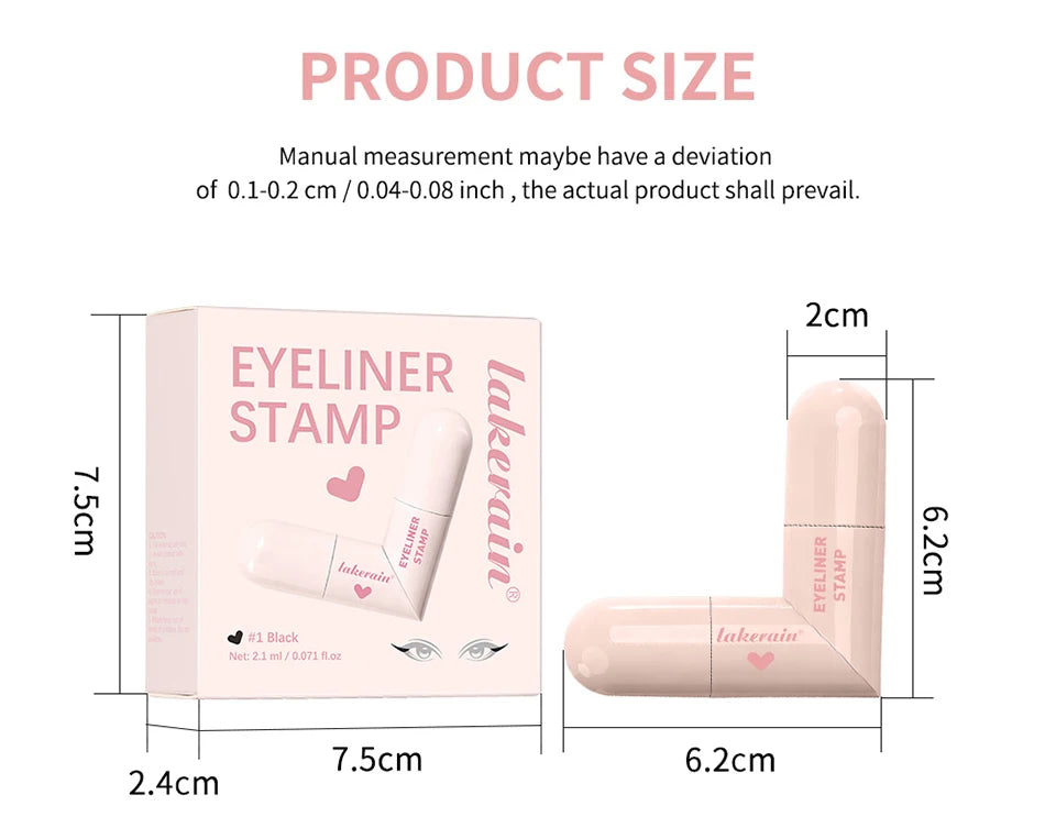 Liquid Eyeliner Stamp and Winged Eyeliner Pen for Perfect Quick Eye Makeup Looks - 16