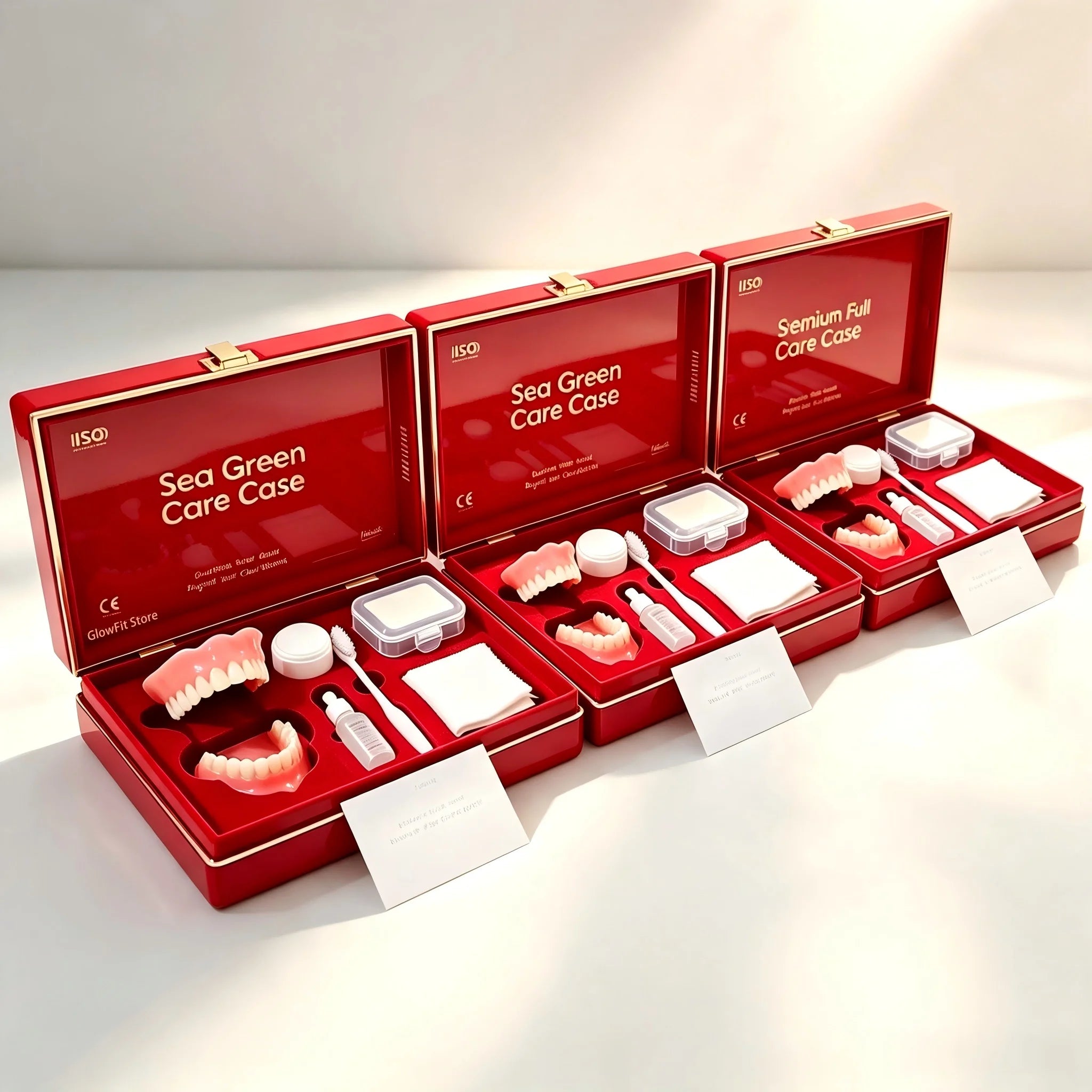 Full Mouth Denture Set and False Teeth Kit for Daily Oral Care and Hygiene - 9