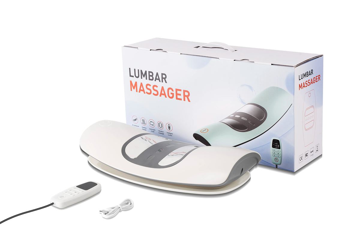 Lumbar Traction Device and Back Stretcher Massager for Muscle Pain Relief